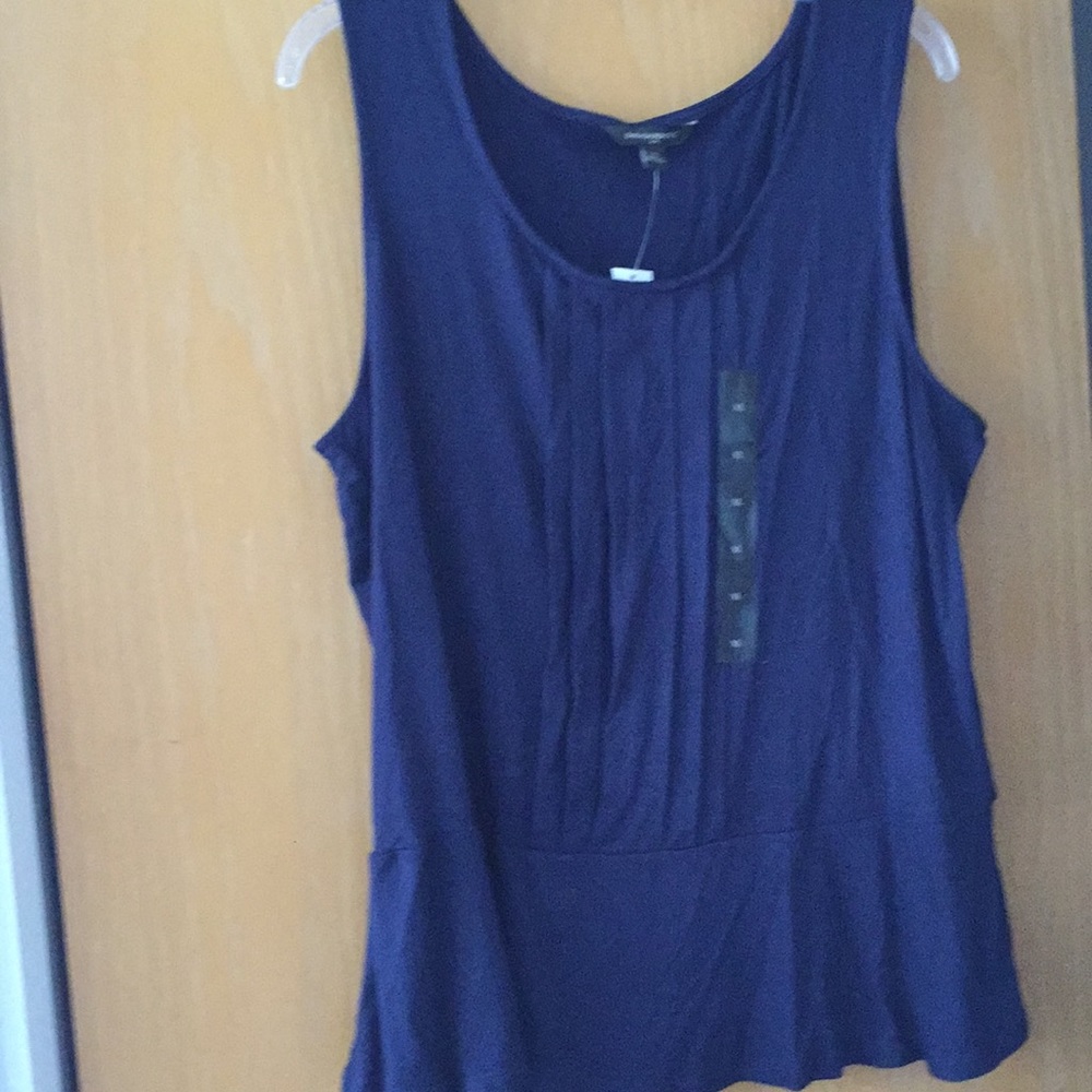 Navy Banana Republic peplum top